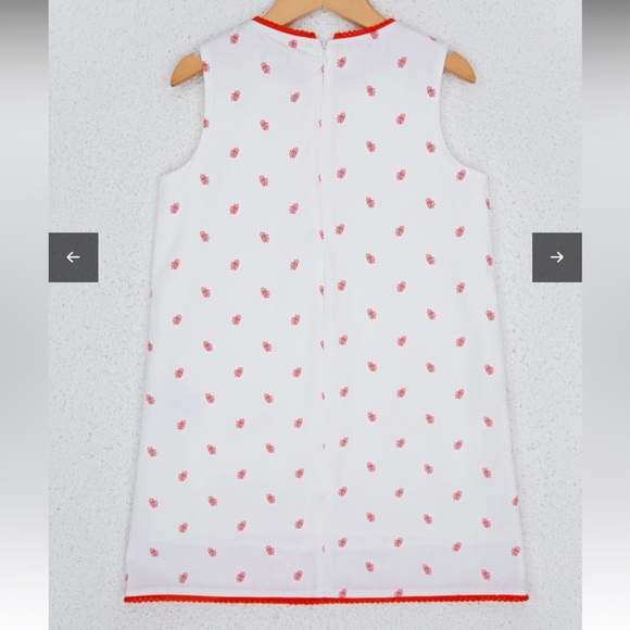 White and Pink Floral Sleeveless Dress - Picture 3 of 10